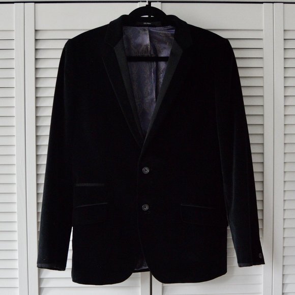 Ted Baker London Men's Velvet Blazer with Purple Interior Lining | Size 4 US 40 - Picture 1 of 7